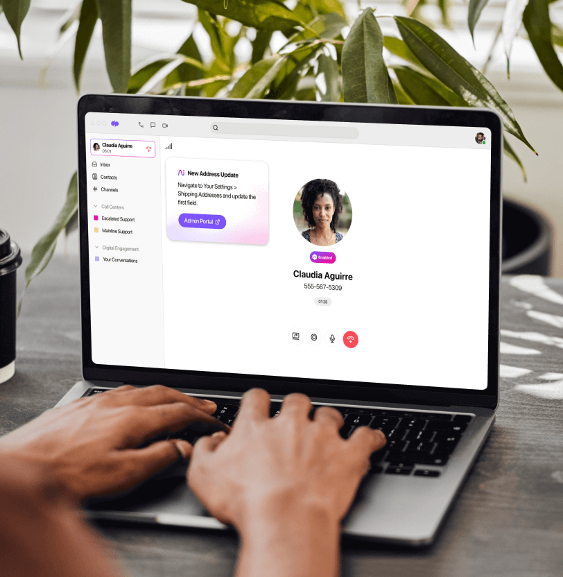 A person working on a laptop