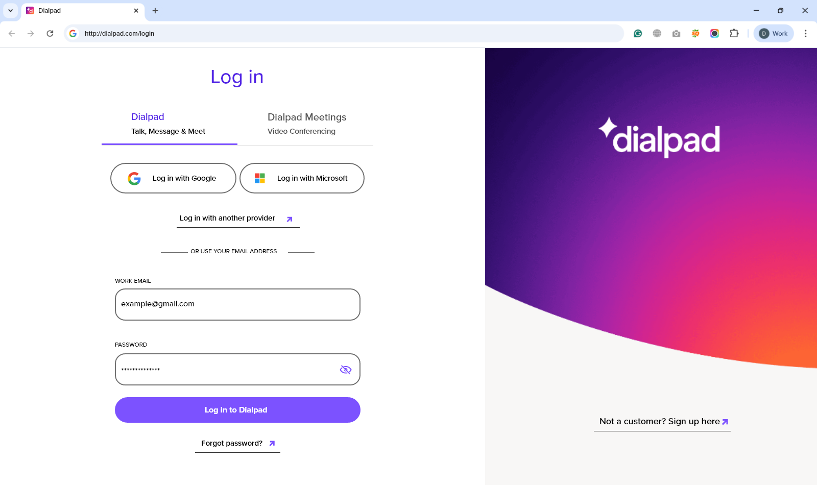 2-Login to Dialpad