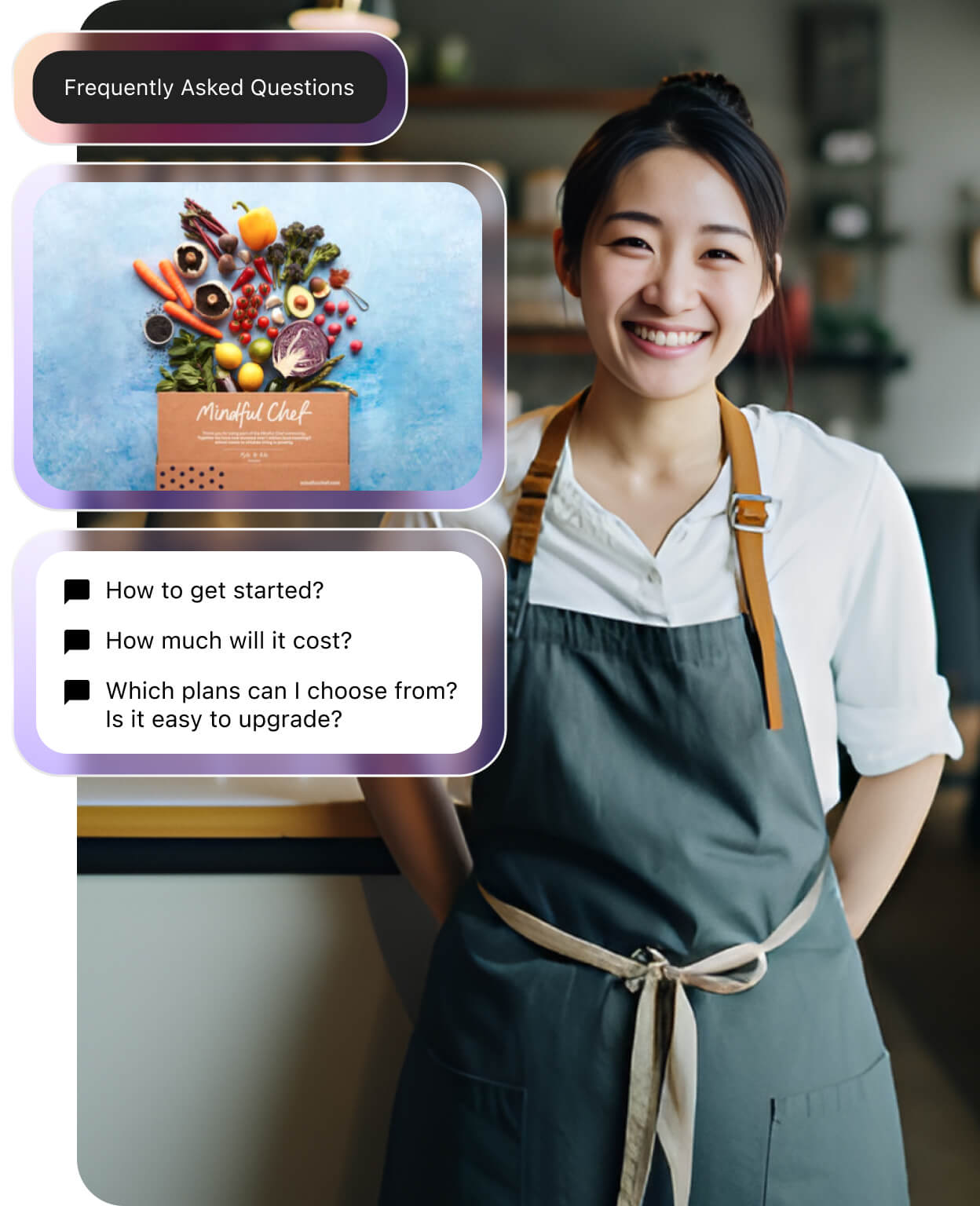 Screenshot displaying a business's Frequently Asked Questions (FAQs)