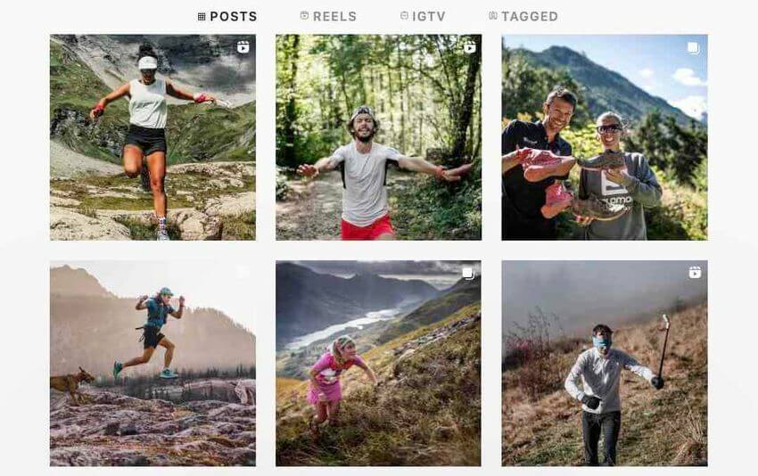 Salomon running visual storytelling