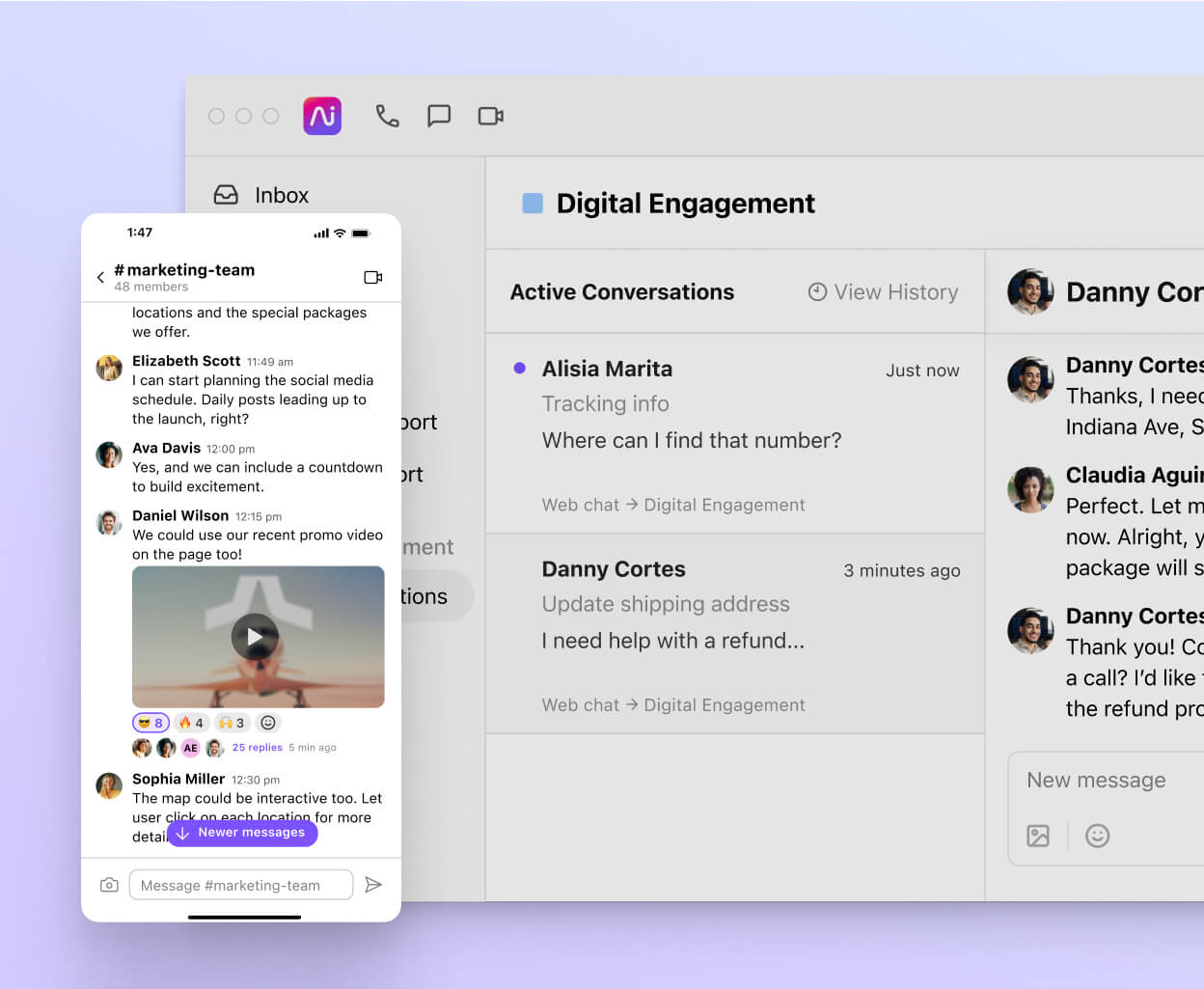Screenshot of Dialpads UCAAS and CCAAS products