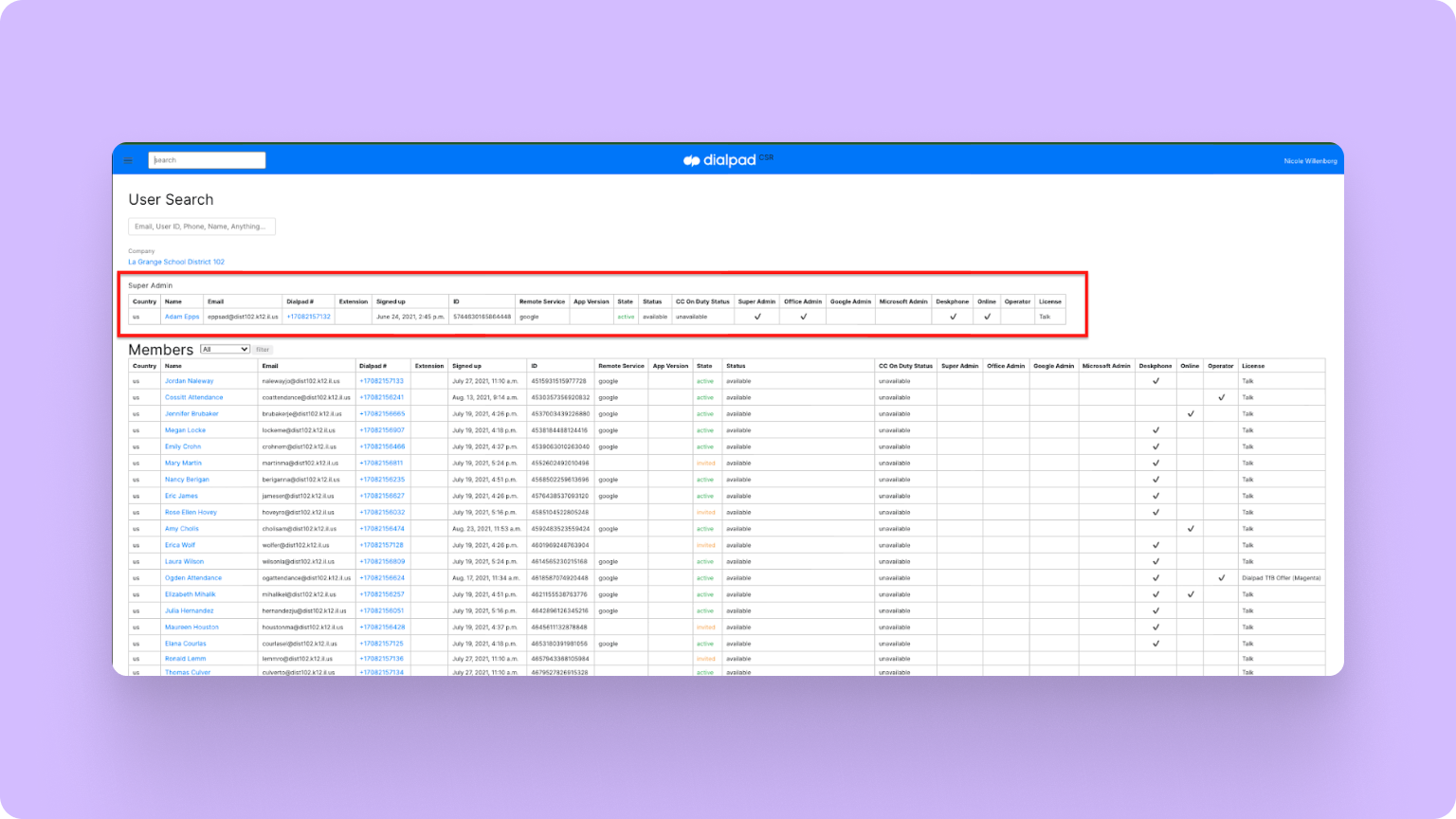 79. Easily find your company-s admin