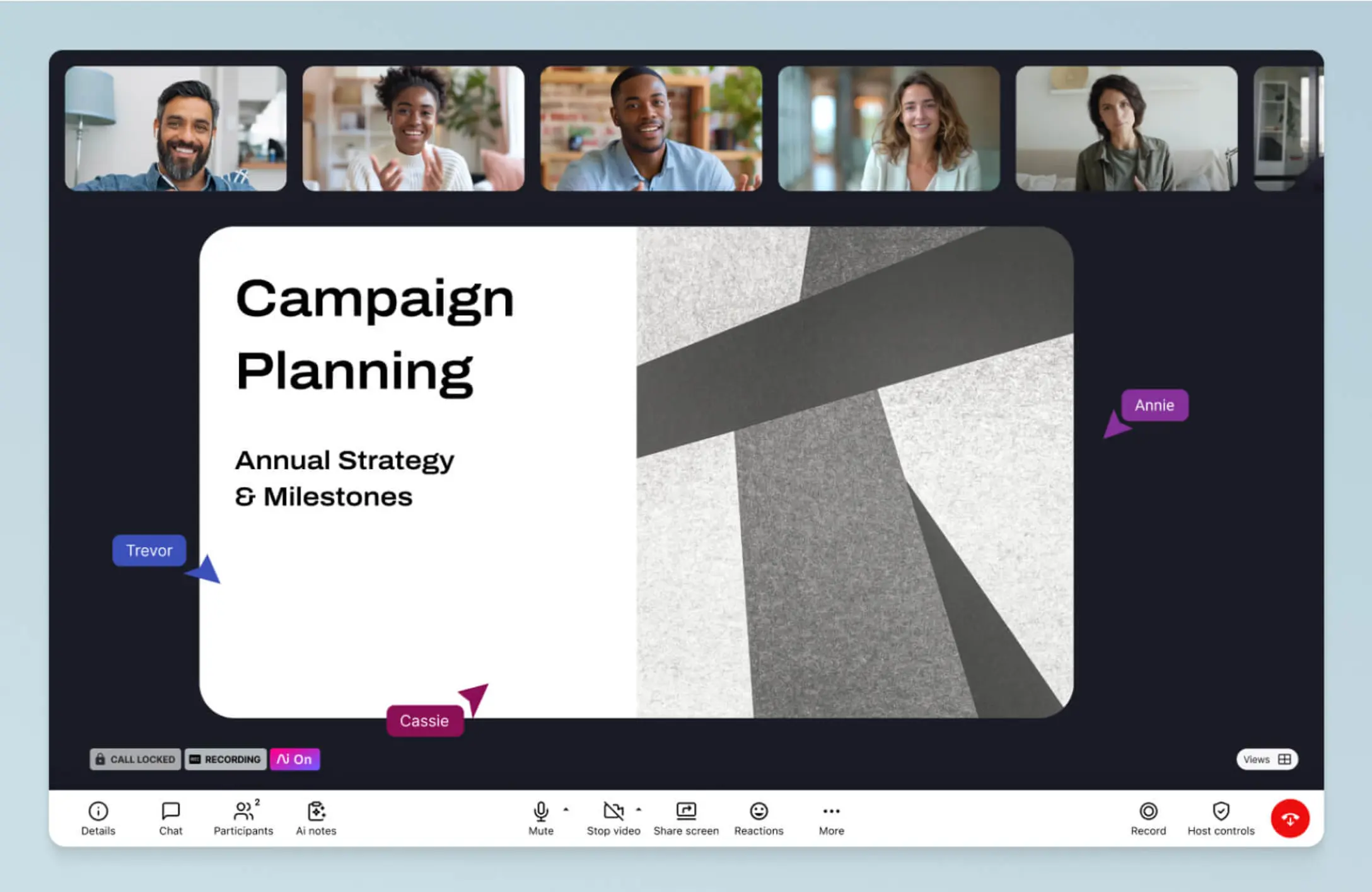 Screen sharing feature in Dialpad Meetings for professional conference setup and collaboration