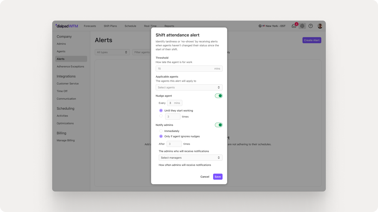 Get notified until agents are back on track