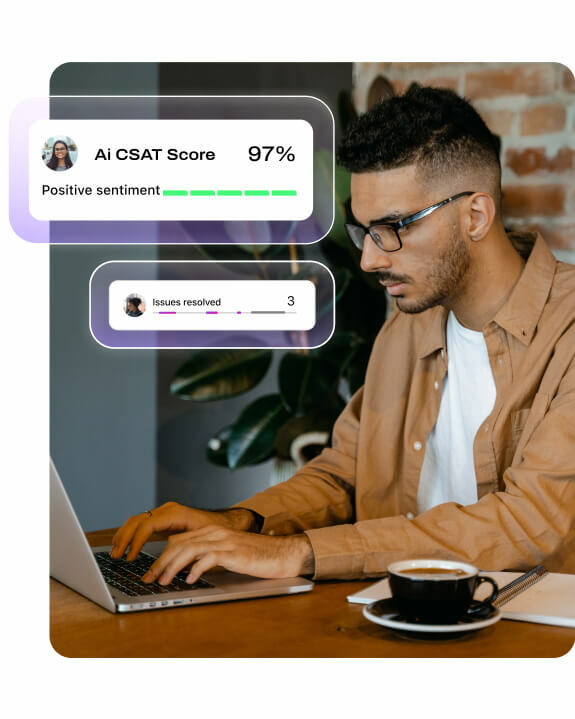 A man working on a laptop