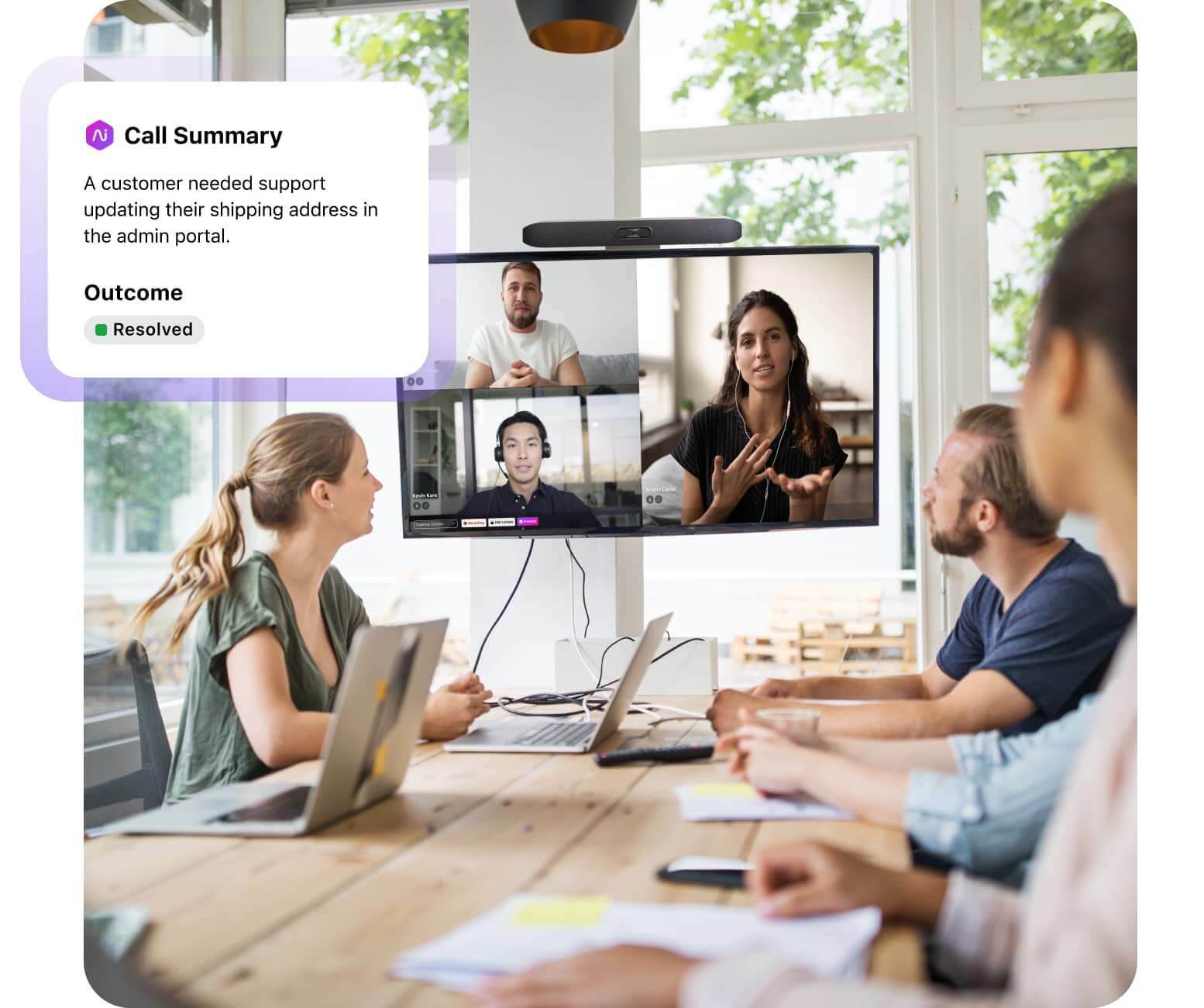 Team members on a meeting