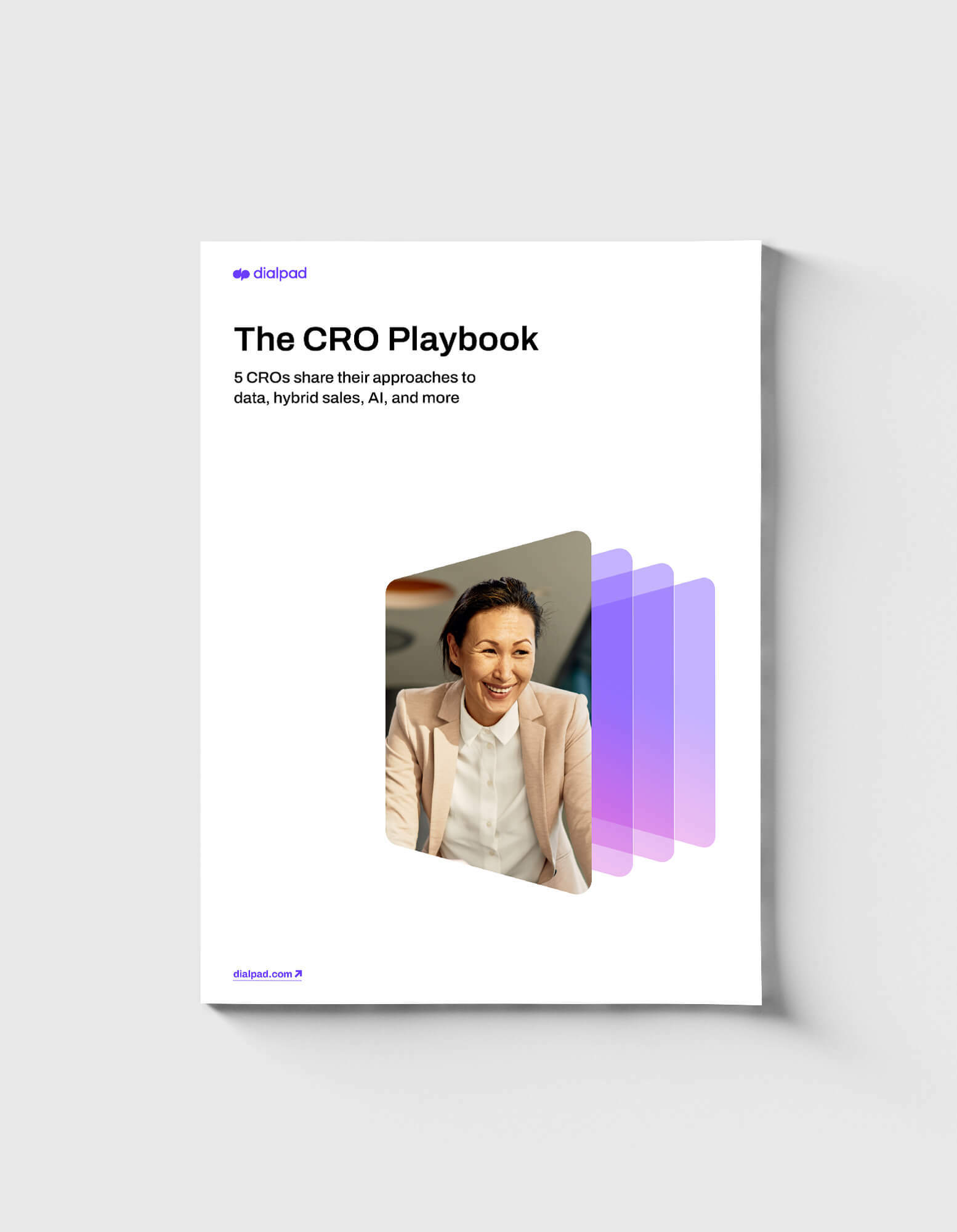 Mockup of an ebook titled The CRO Playbook