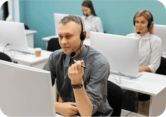 Colleagues working together