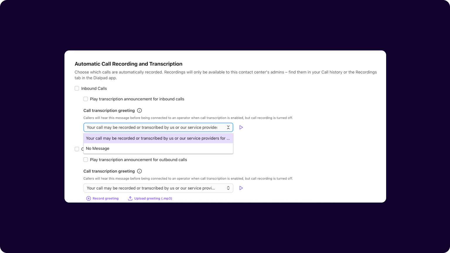 85. Improved default greeting for shared lines