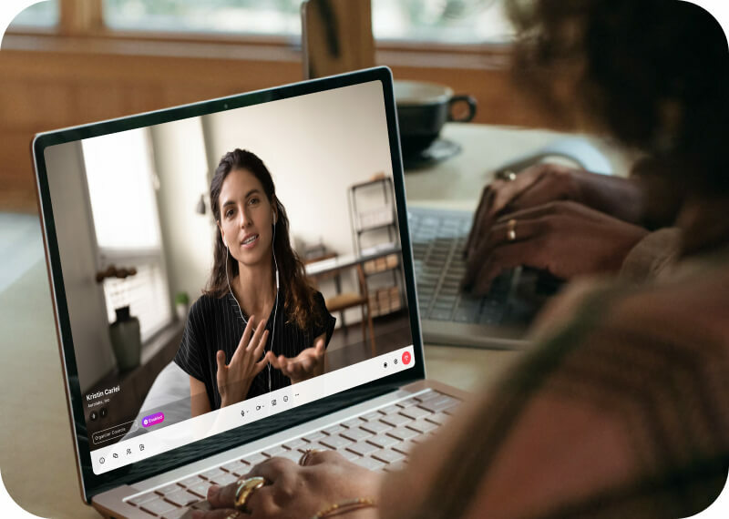 Fonctionnalité de visioconférence de Dialpad