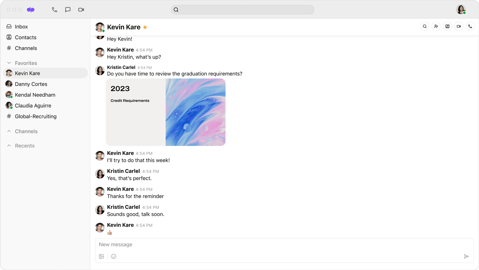Screenshot of sending an SMS text message from Dialpads desktop app