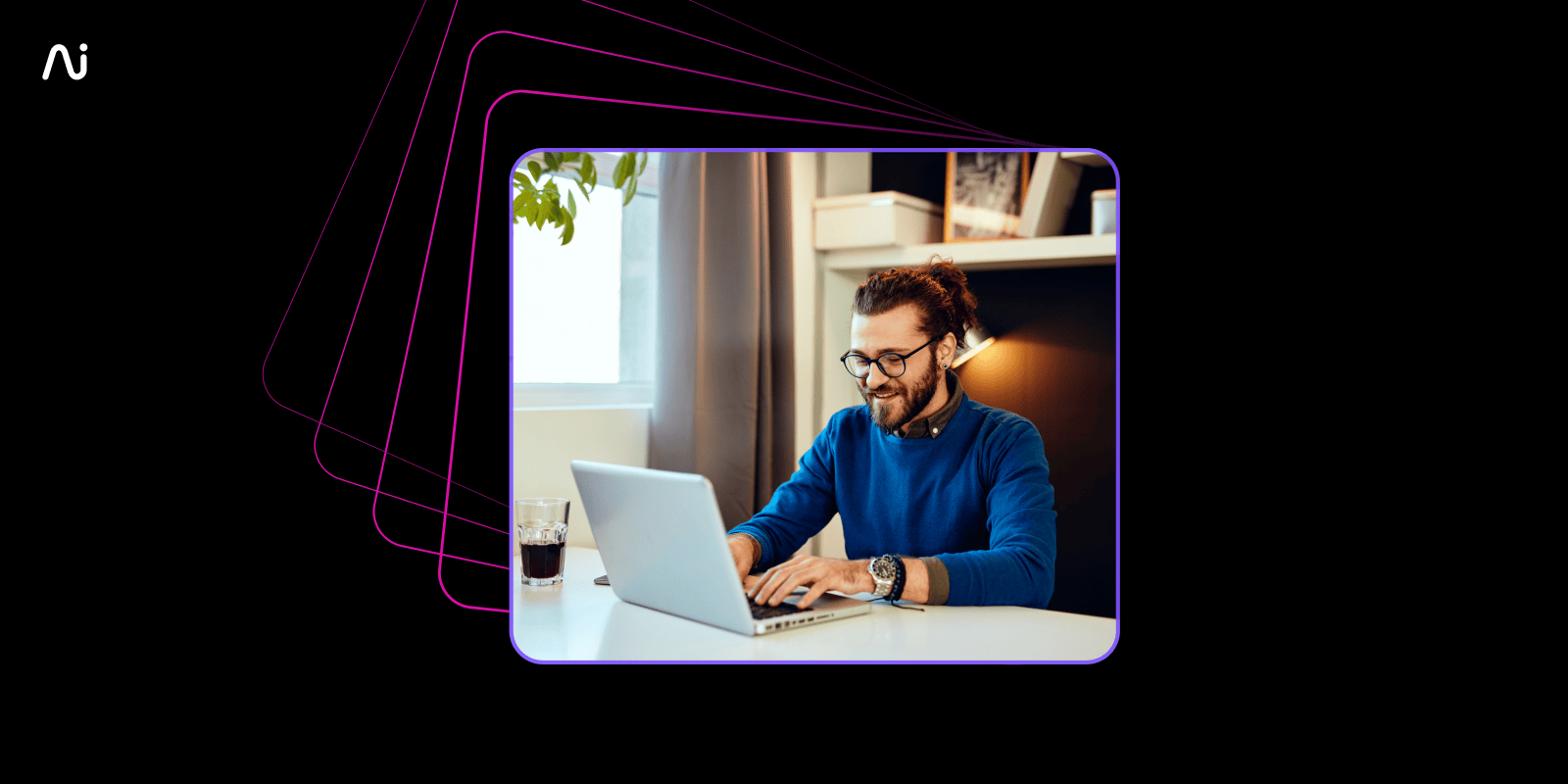 A man working on a laptop