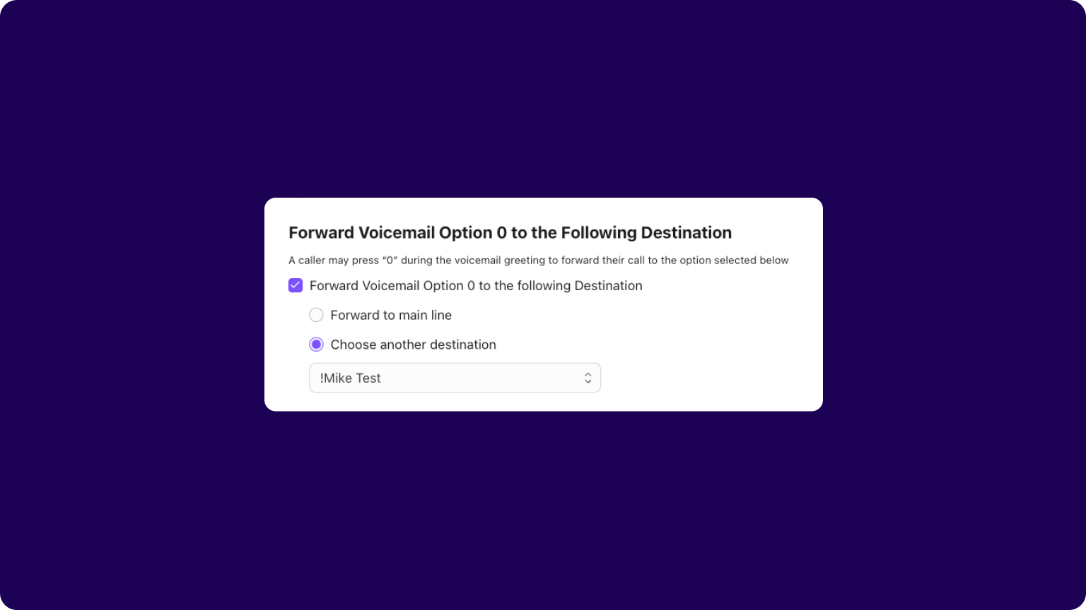 40. Give callers a choice route them to a new destination instead of voicemail
