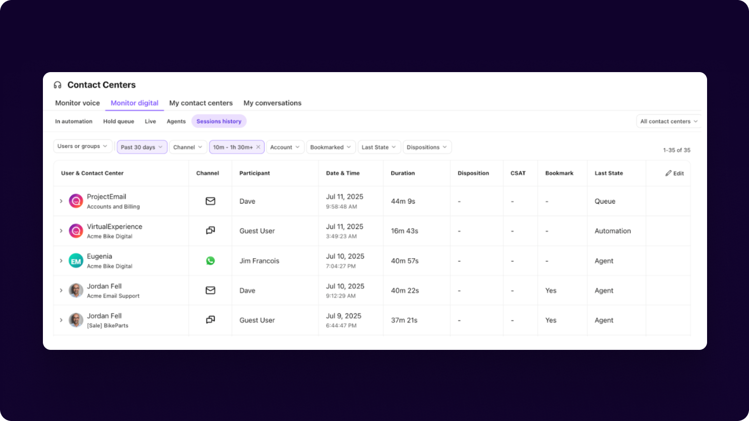 49. New filter options for supervisors