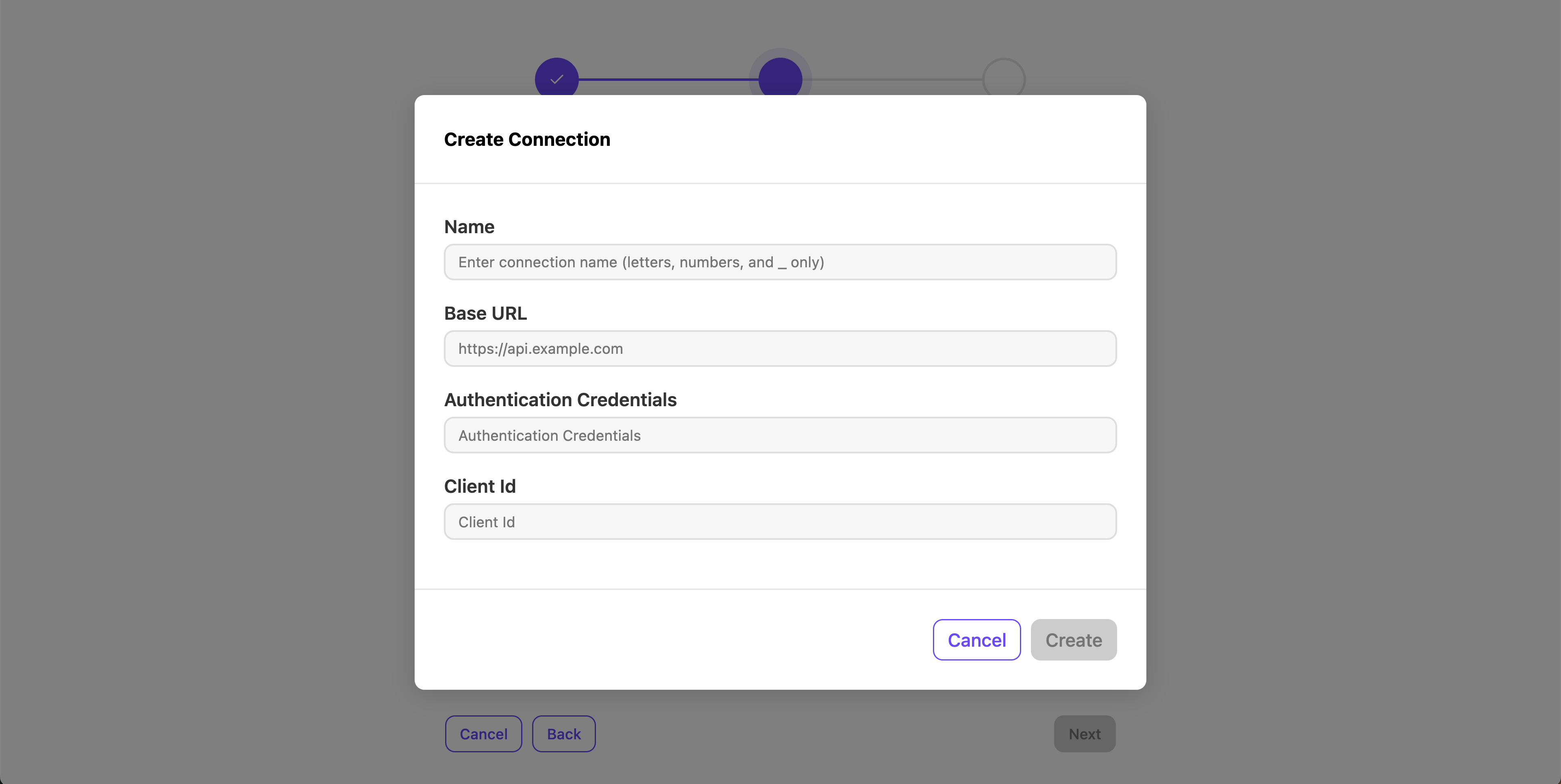 Self-enablement - Step 2 Unfilled