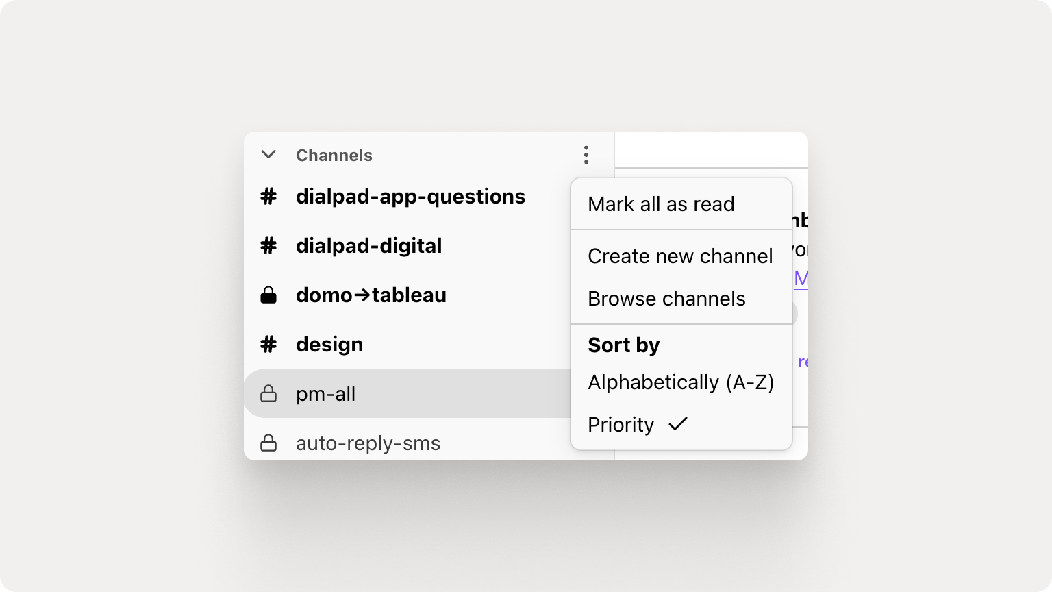 14. Sort channels your way