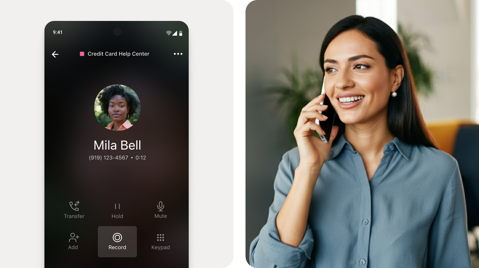 Recording a phone call using Dialpad on Android