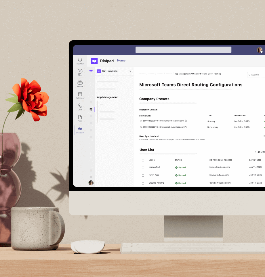Un ordinateur affichant la page de configuration de la visite guidée de MS Teams