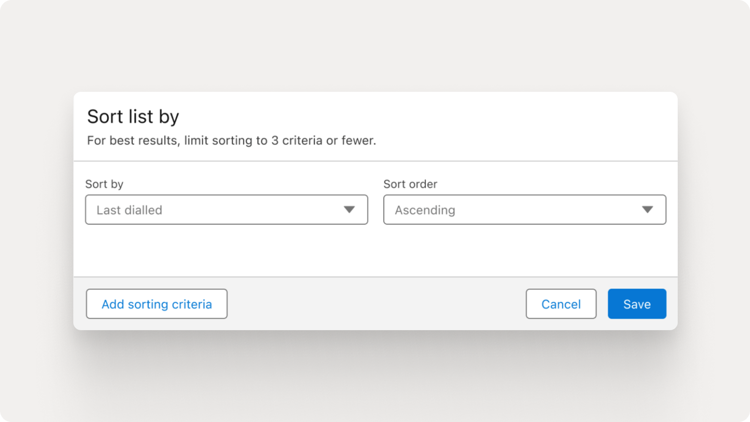 51. Sort by ‘Last dialed time’ in Salesforce Powerdialer