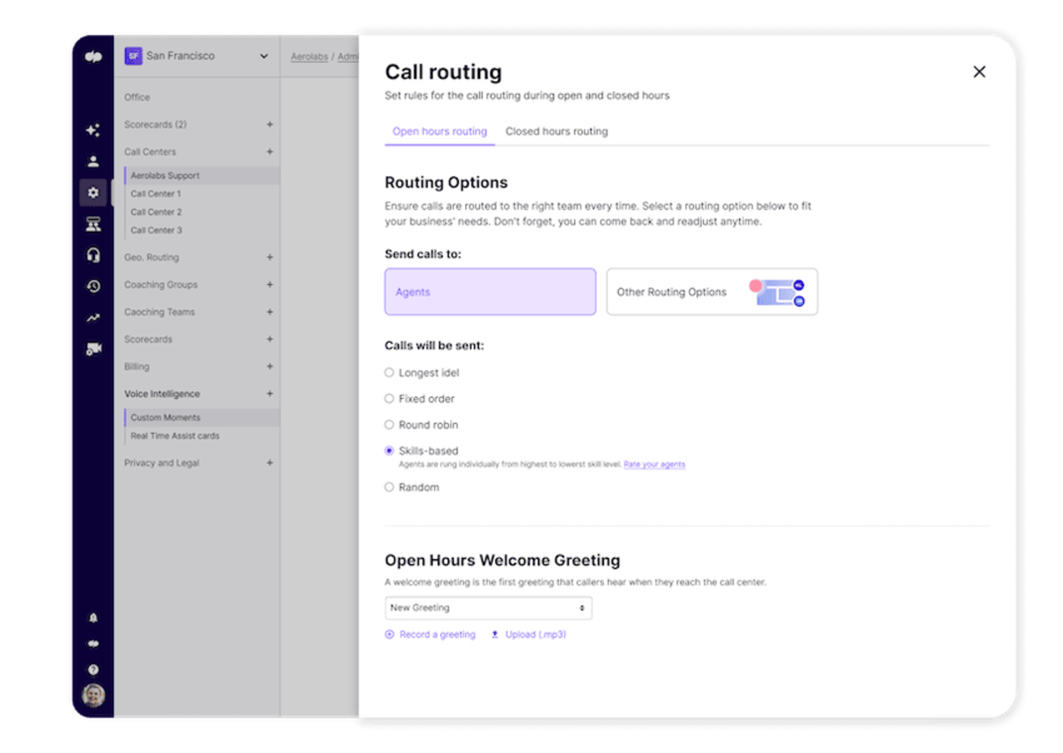 Call routing configuration options in Dialpad for PBX phone system business workflow customization