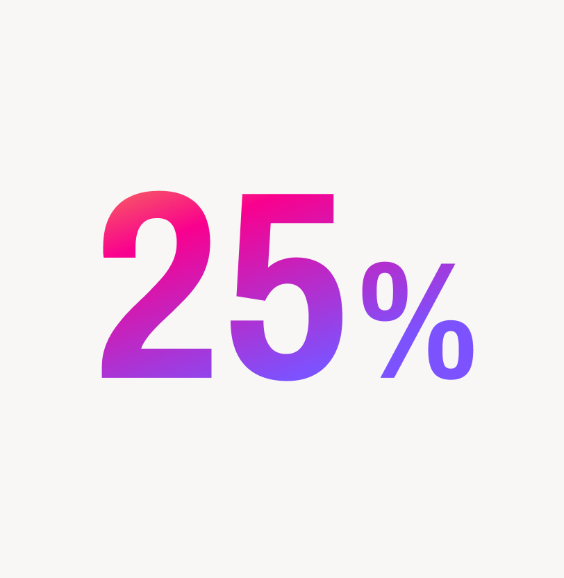 25%