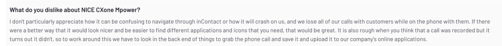 G2 comment NICE CXone