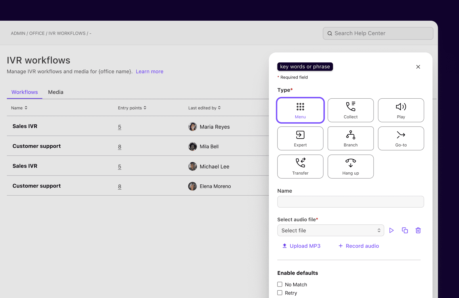 Interactive voice response (IVR) systems