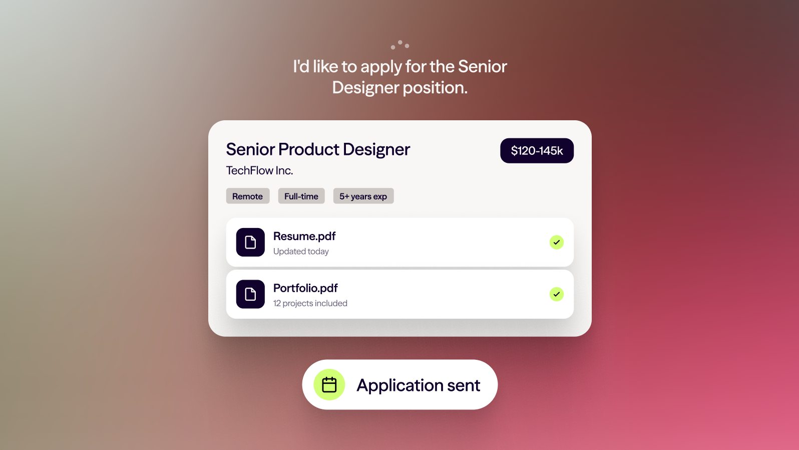 Candidate application - AI Agent for recruiting