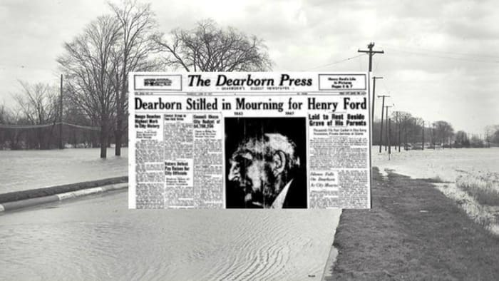 76 years ago: While Rouge River floods Dearborn estate, Henry Ford dies at 83