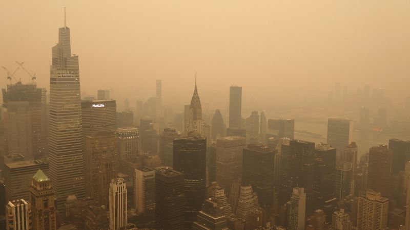 Air quality concerns: Intense smoke fills NYC as East Coast suffers from Canada's wildfires
