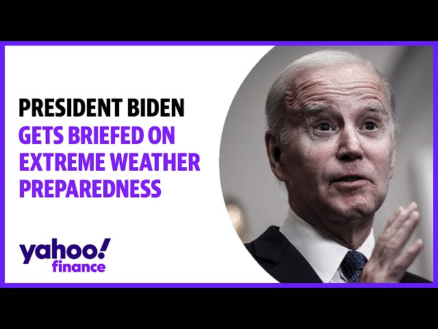 President Biden meets with leaders of his federal emergency preparedness team about extreme weather