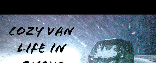 Van Life, Riding out a Snow Storm in Cozy Van - Winter Camping in Blizzard, Pizza & HBO #vanlife #rv