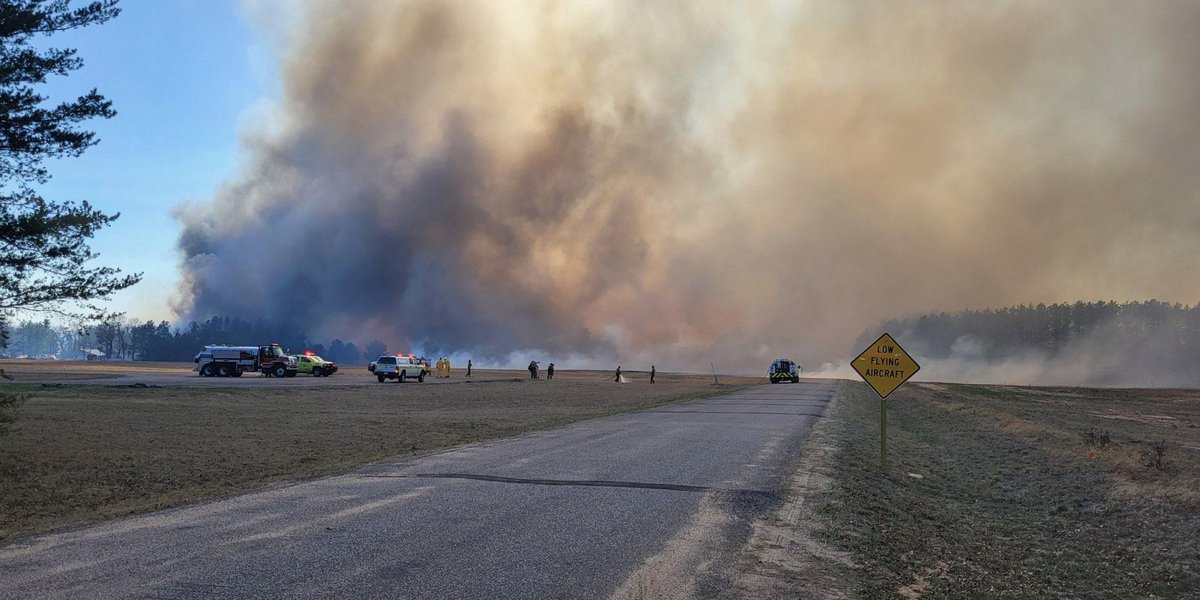 Wildfires burn lands outside Necedah and near Fort McCoy