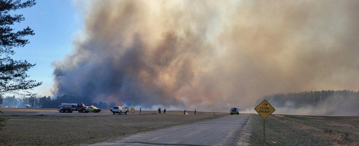 Wildfires burn lands outside Necedah and near Fort McCoy