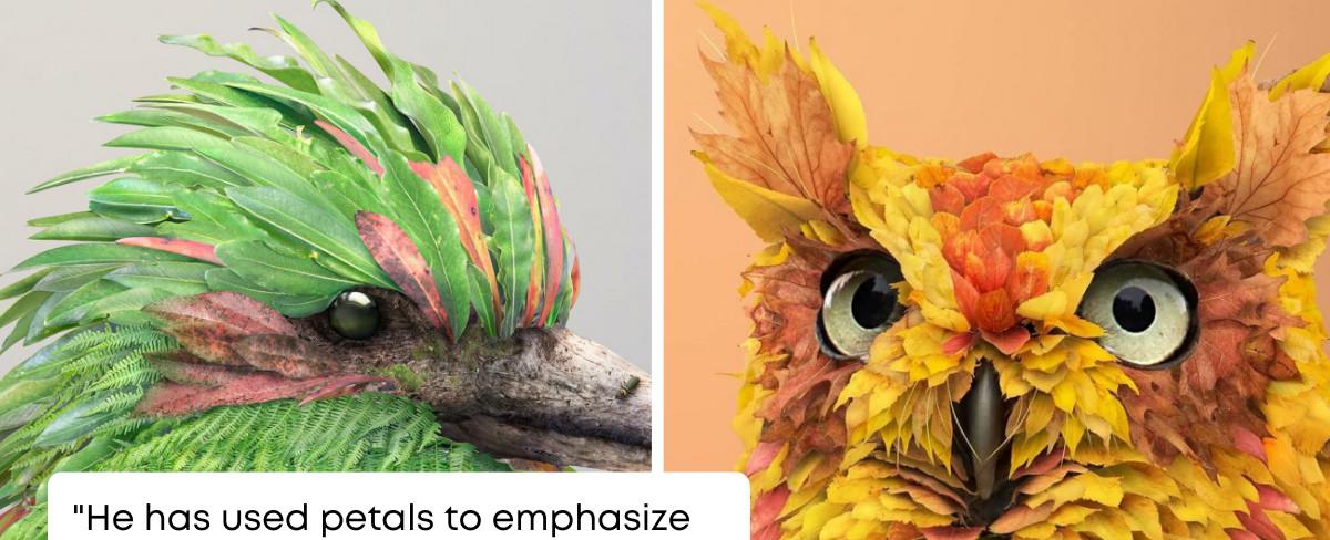 Australian Artist Pays Tribute To Wildlife Lost In Wildfires Through His Magical Art Series Using Leaves And Flower Petals