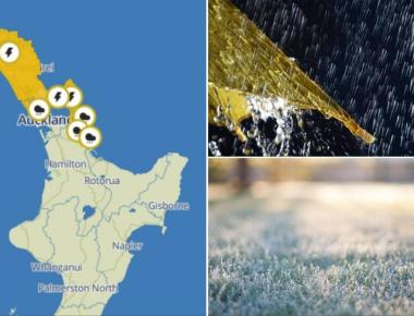 Weather: Frosty start for New Zealand, thunderstorms and potential tornados tonight