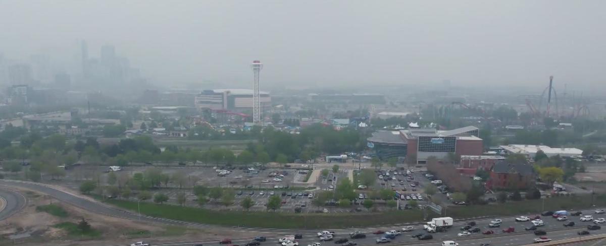 Denver metro area socked in with smoke from Canadian wildfires