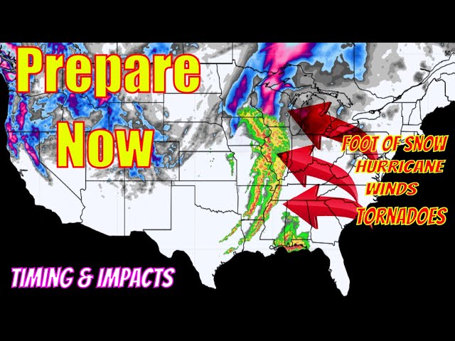 This Storm Will Bring Hurricane Winds, Tornadoes & Potential Foot Of Snow!