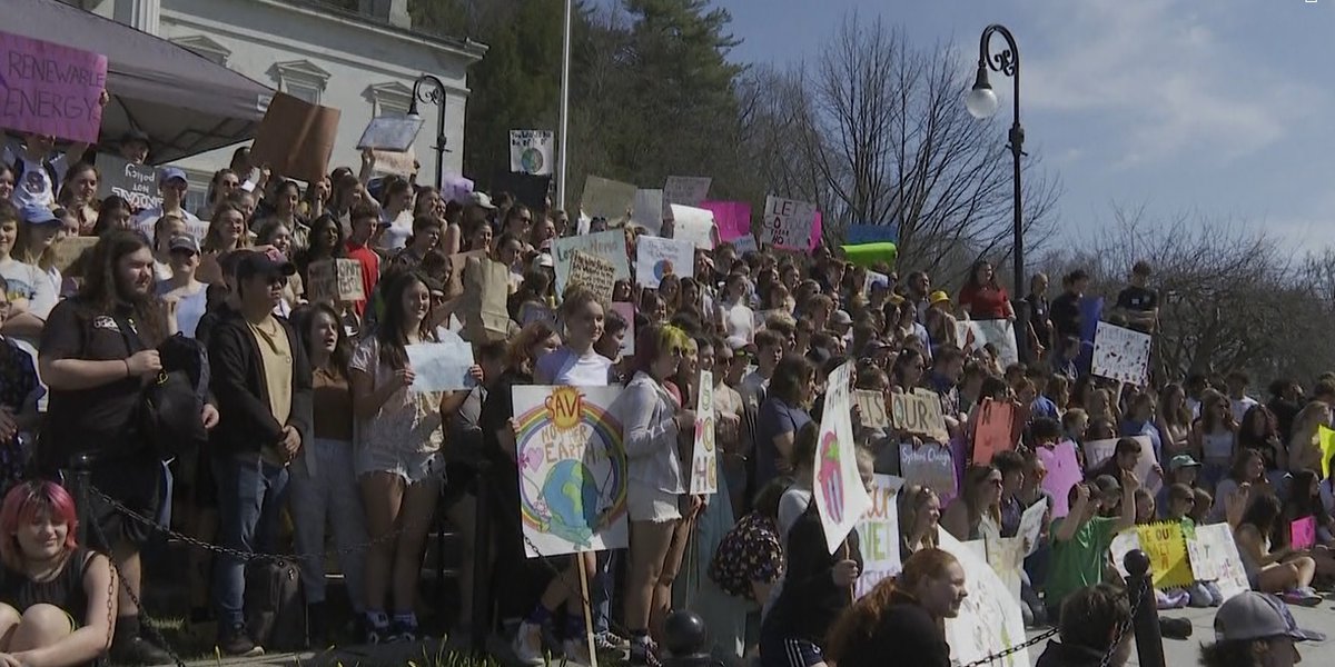 Students rally at Statehouse for action on climate change