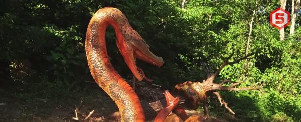 Surprisingly discovered: Giant snake corpse was discovered in the river bed after floods passed