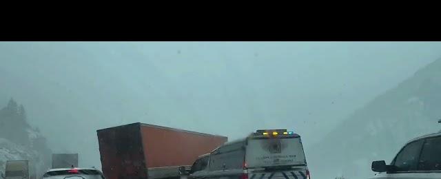 Driving to Denver through a Snow Storm in our Tahoe