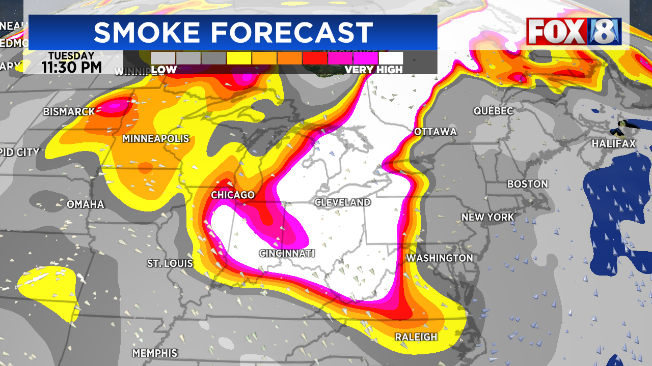 Cleveland, Ohio burning smell: Canadian wildfires causing burning smell in Ohio