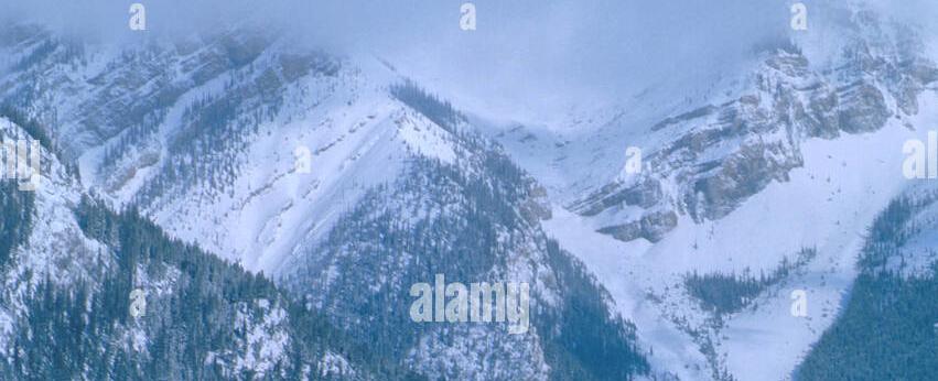 Canada, Rockies, Alberta, National Park, Banff town site after snow storm Stock Photo - Alamy