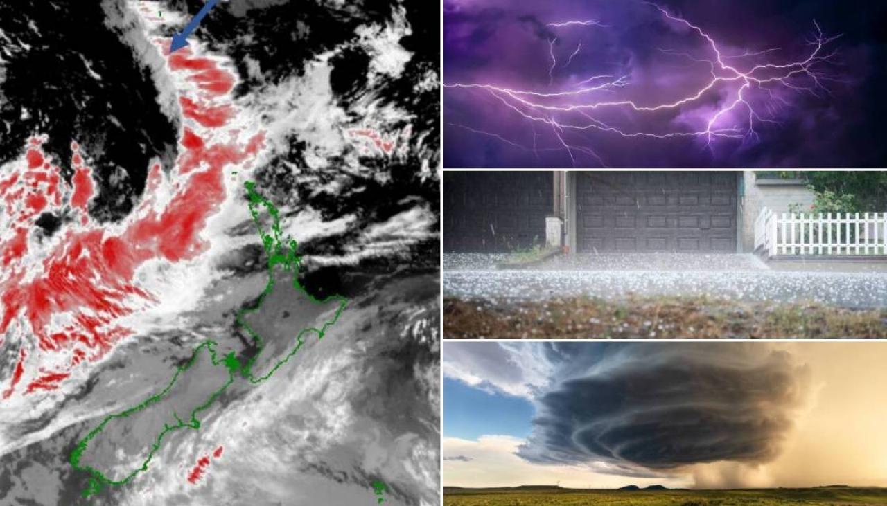 Weather: Kiwis to be hit by 'large, complex trough' with thunderstorms, tornados, hail to lash New Zealand