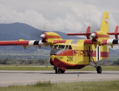 Bridger Aerospace Super Scoopers on their way to Canada to help fight wildfires
