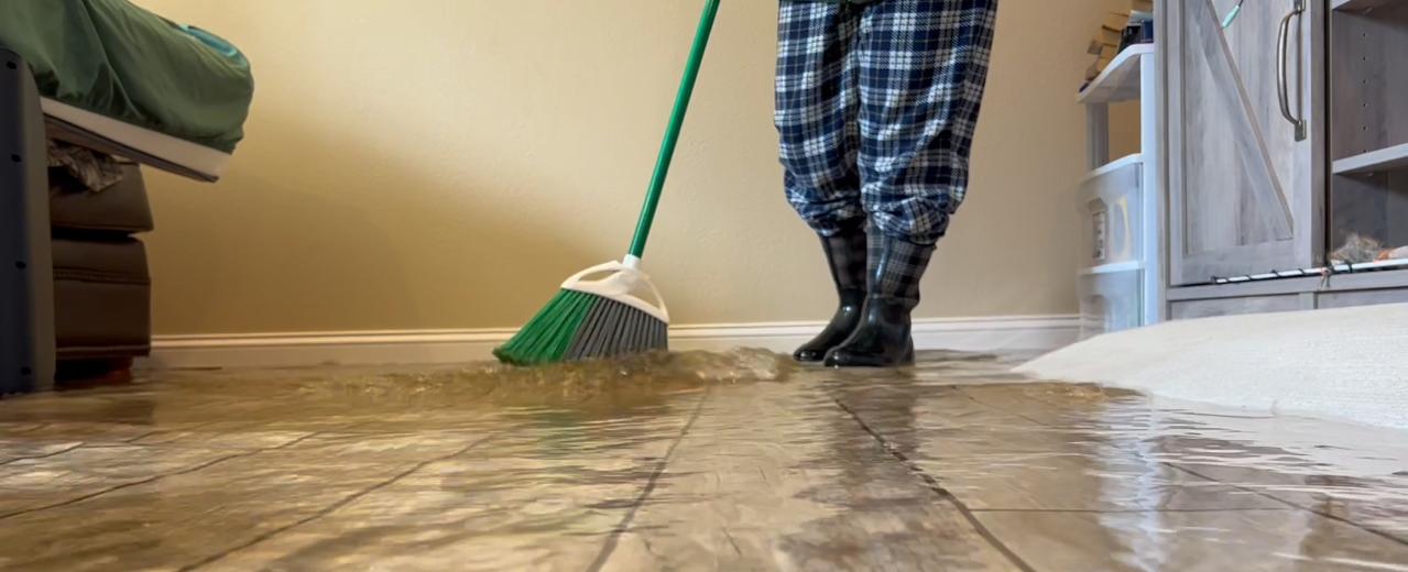 Severe weather floods basement in Parker