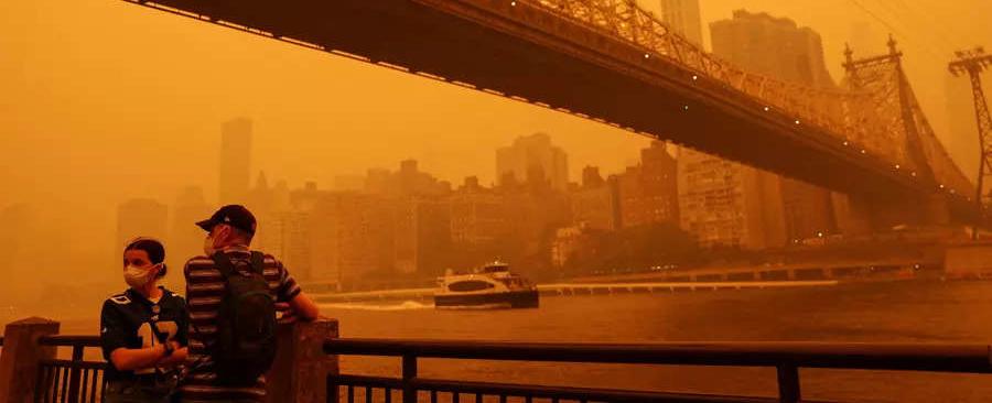 Canada wildfires shroud New York in haze and smoke, see pictures