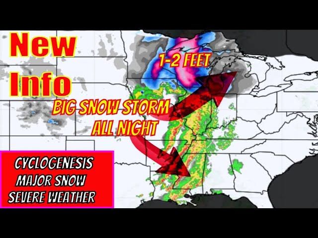 Huge Storm Today Bringing Severe Threats, Potential Blizzards & Feet Of Snow - The WeatherMan Plus