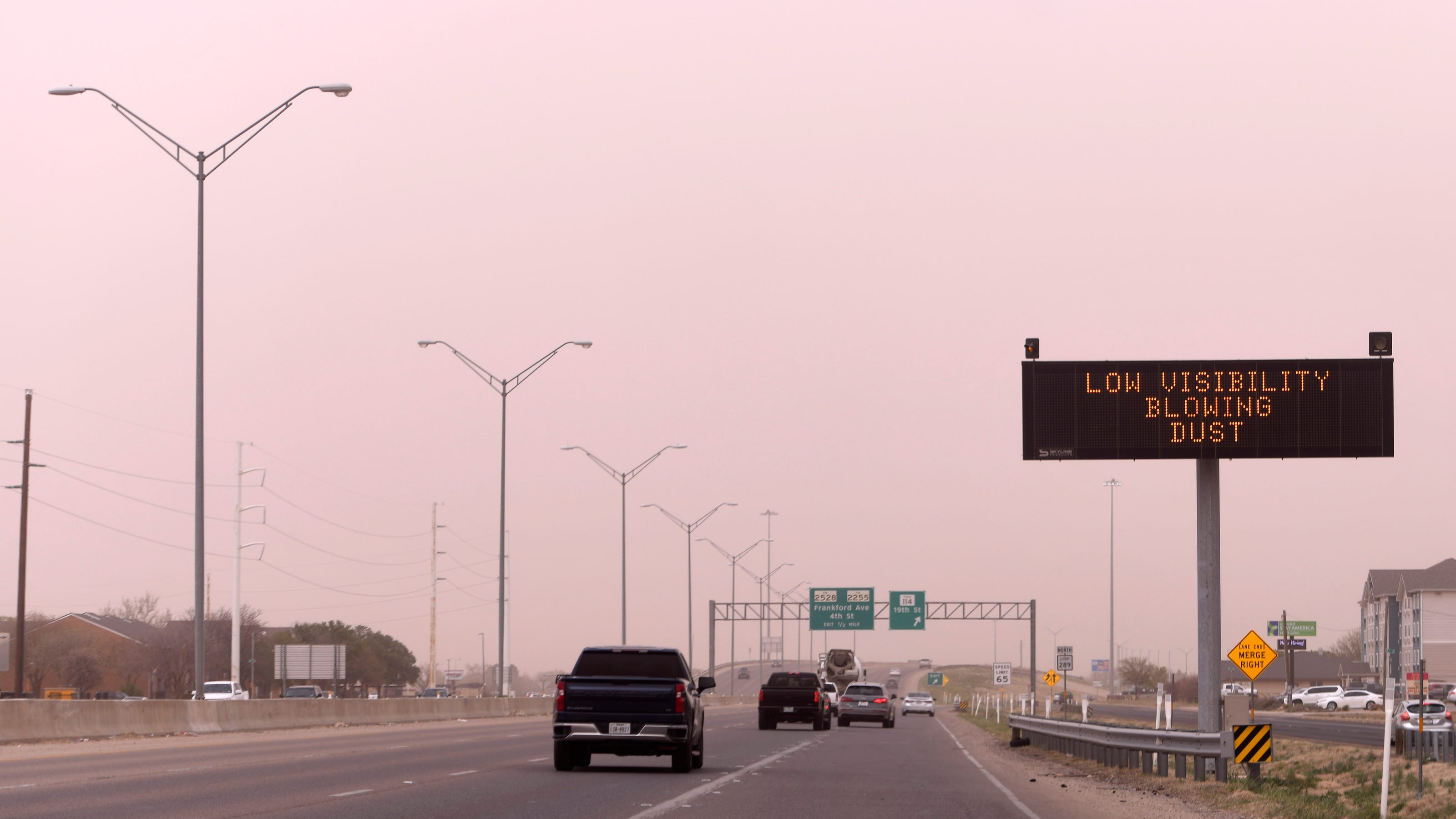 Strong winds bring dust storms wildfires Texas South Plains, Panhandle