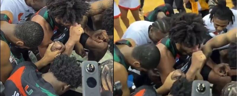 Miami Hurricanes Basketball Players Kneel In Prayer After Victory | God TV News